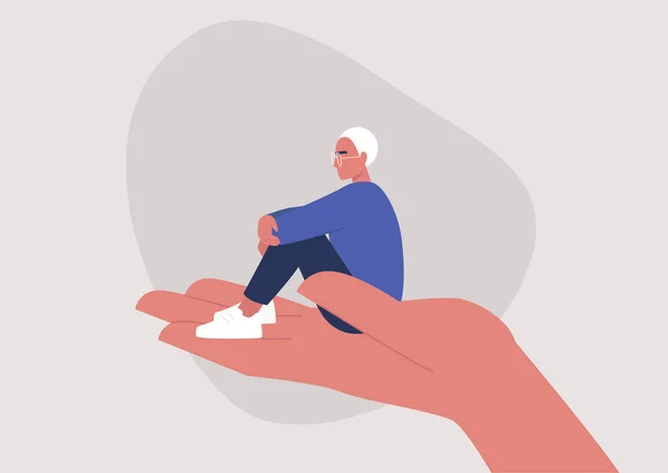 Ilustração que demonstra a linha que existe entre o amor, carinho e dependência