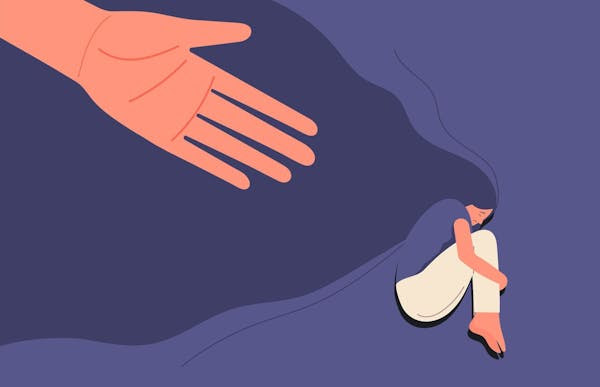 Ilustração que demonstra ajuda mediante o trauma 